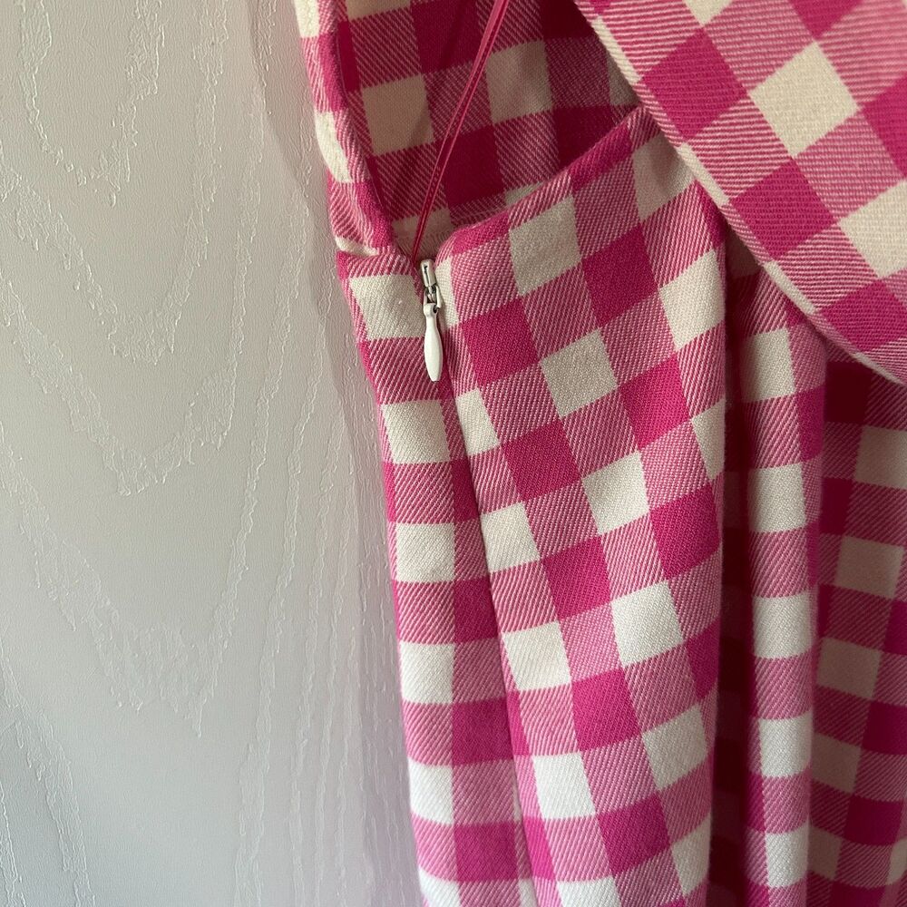 Finders Keepers Pink Gingham Gigi Midi Dress‎ Size 6 - Picture 5 of 9
